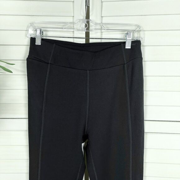 Fabletics Black Quincy‎ Ankle Zip Leggings High Rise Paneled Pockets Size M - Picture 3 of 9